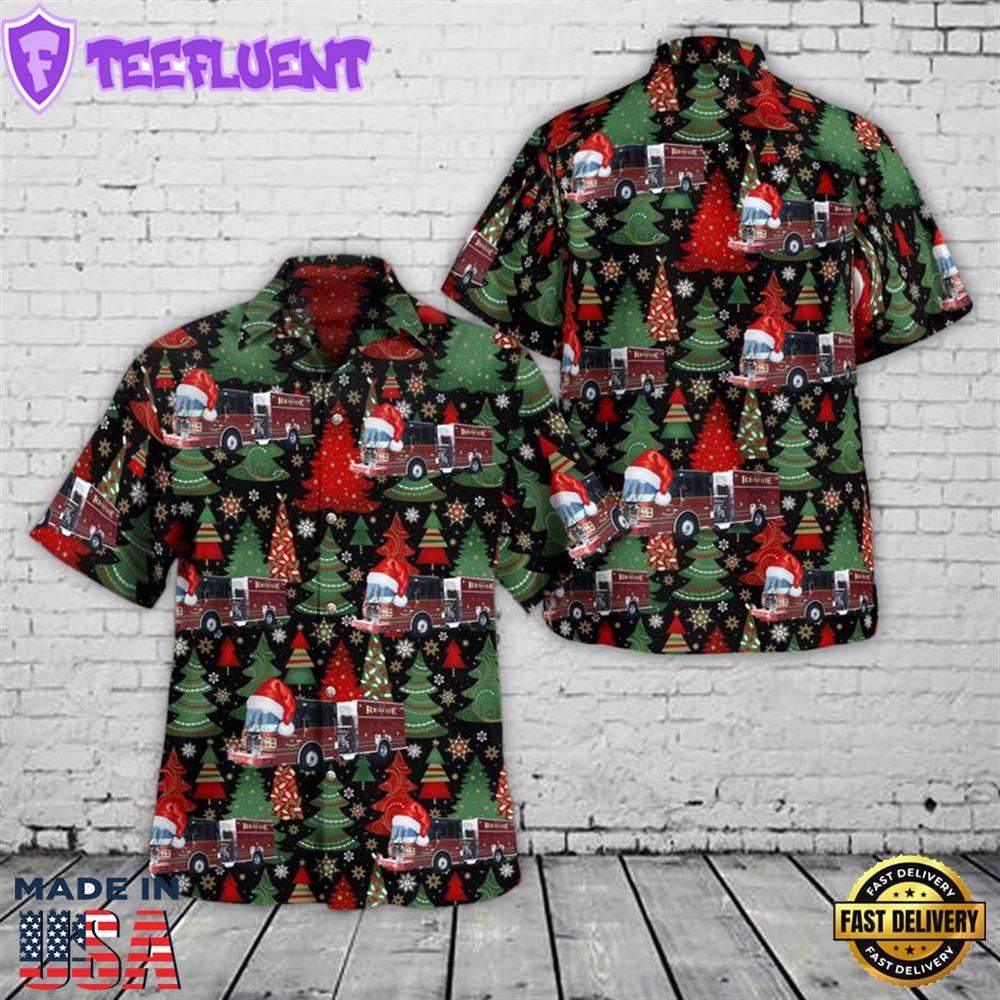 Owensville, Indiana, Owensville Montgomery Township Fire Protection District Christmas Hawaiian Shirt