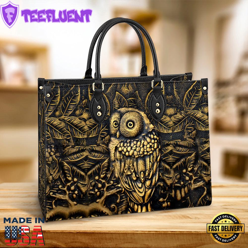 Owl Leather Carving Style Lovely Owl Leather Bag Gift For Owl Lovers Christ Gifts Leather Bags