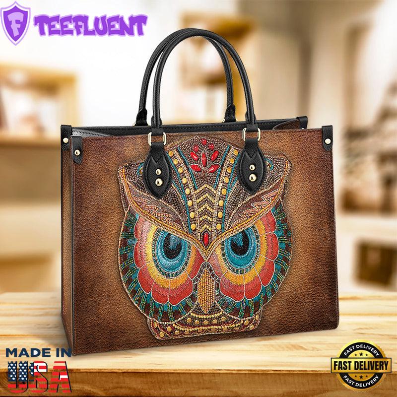 Owl Leather Style Leather Bag Gift For Owl Lovers Christ Gifts Leather Bags