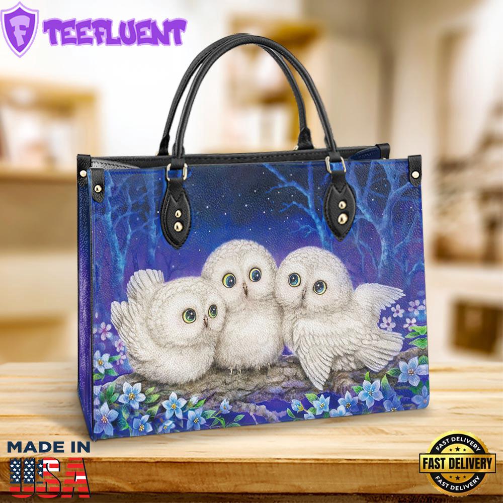 Owl Lover Pu Leather Bag Gift For Owl Lovers Christ Gifts Leather Bags