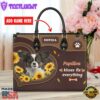 Papillon Dog Kisses Fix Everything Leather Handbag