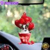 Papillon Red Heart Balloon Ornament, Gift For Christmas