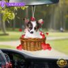 Papillon With Rose & Heart Ornament, Gift For Christmas