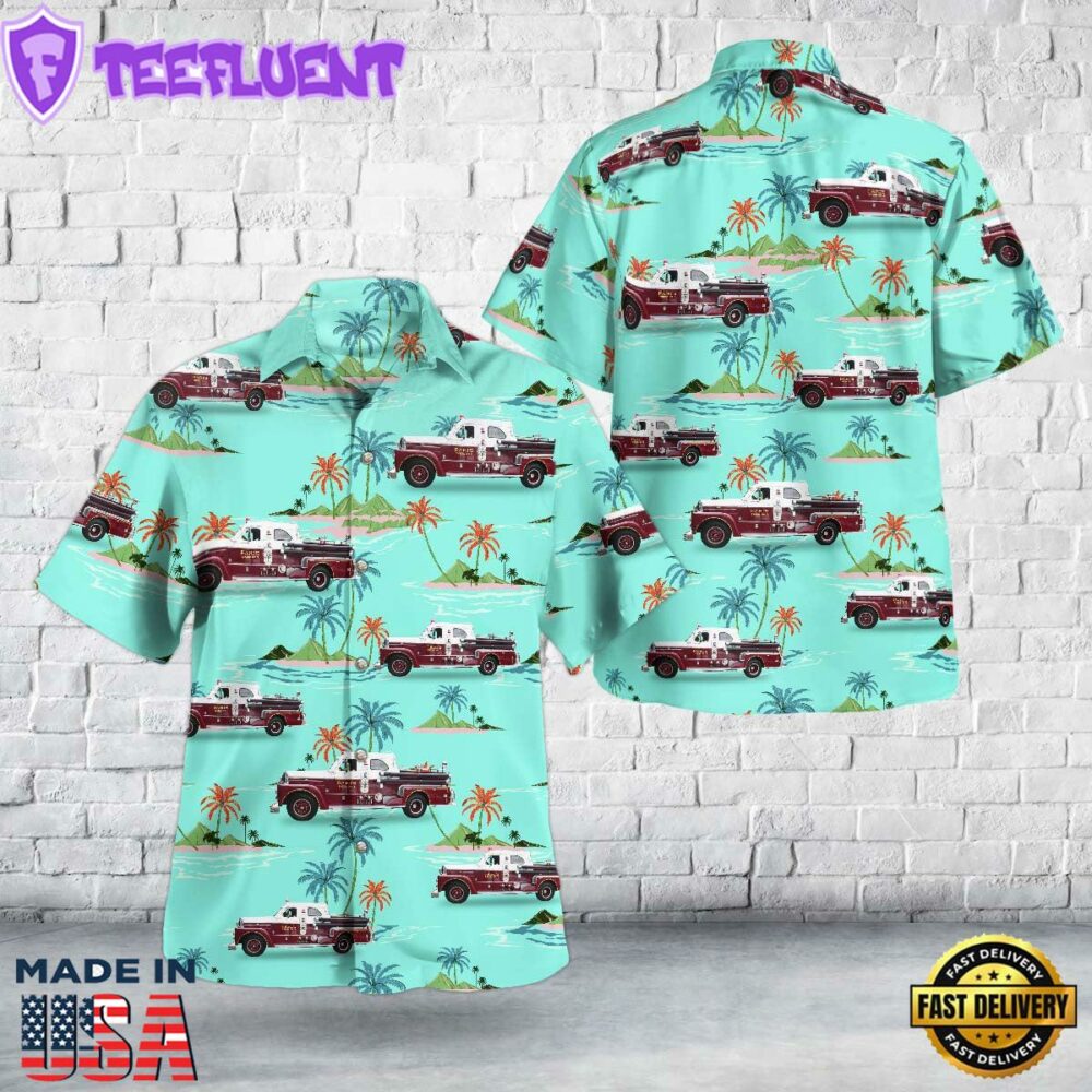 Paris, Kentucky, Paris Fire Department 1961 Seagrave Pumper Fire Truck Hawaiian Shirt