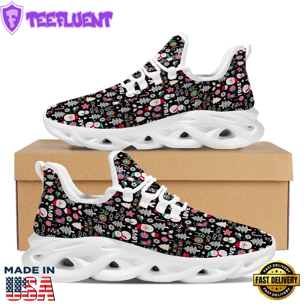 Party Elements Christmas Print Pattern White Max Soul Shoes