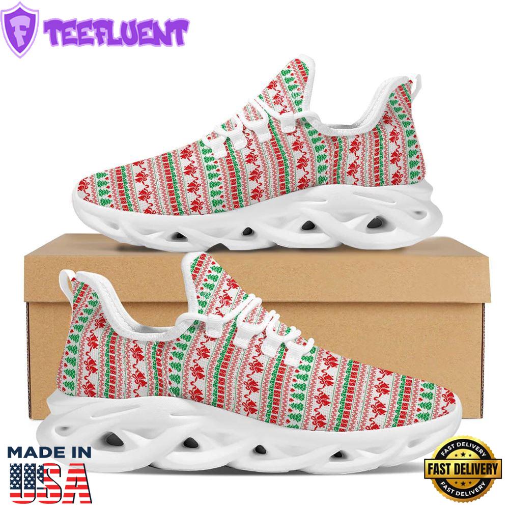 Party Knitted Christmas Print Pattern White Max Soul Shoes