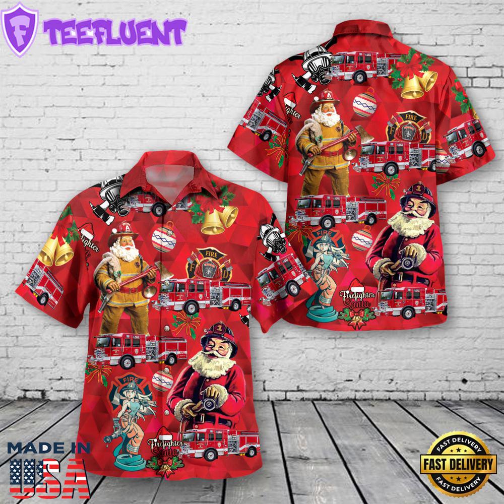 Passaic, New Jersey, Passaic Fire Department Christmas Hawaiian Shirt