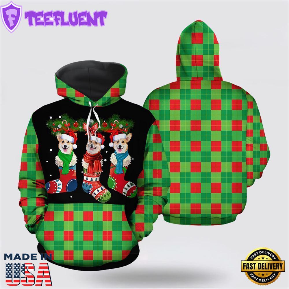 Pembroke Welsh Corgi Socks All Over Print 3D Hoodie