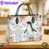 Penguin Watercolor Advice From A Penguin Leather Bag Christ Gifts Leather Bags