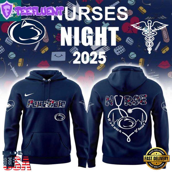 Penn State Nittany Lions Celebrating Nurses Night 2025 Heart Work Hoodie