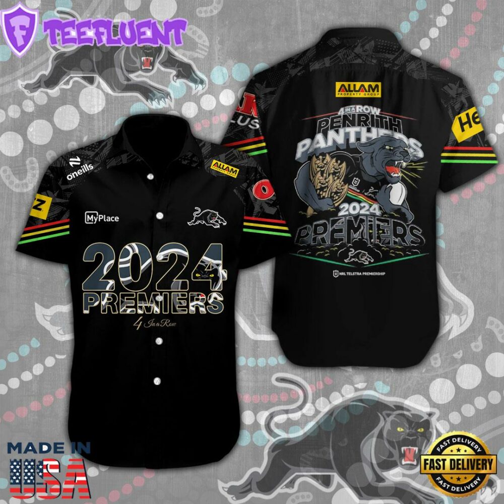 Penrith Panthers Short Sleeve Dress Shirt For Fans
