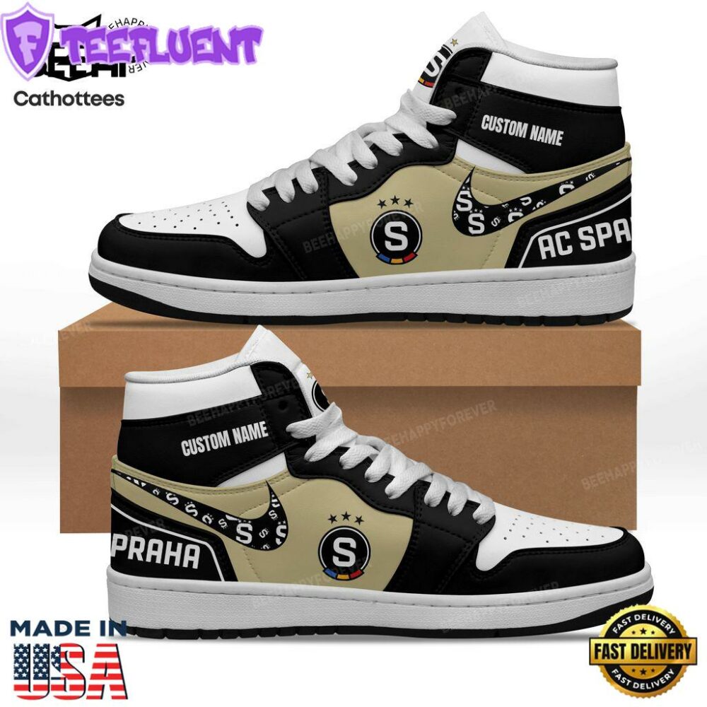 Personalized AC Sparta Praha Nike Logo Design Air Jordan 1 High Top