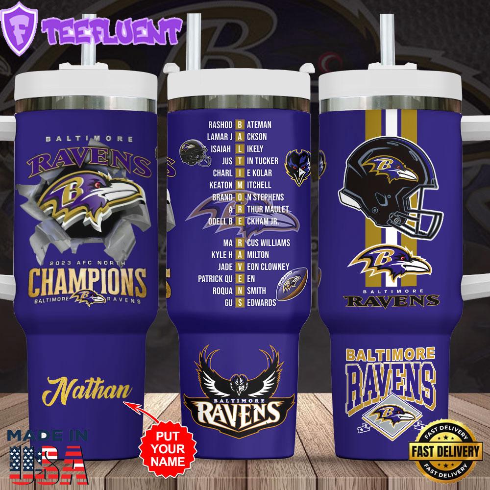 Personalized Baltimore Ravens 40oz Stanley Tumbler