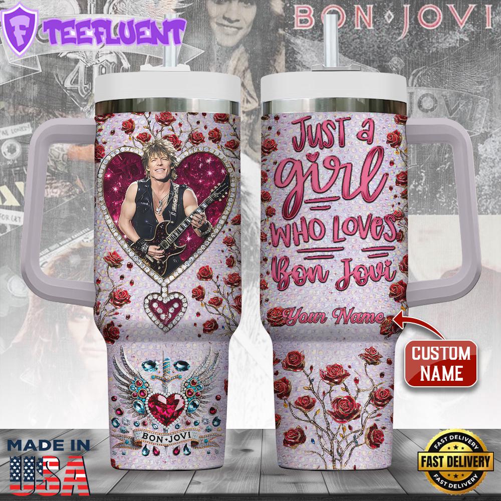 Personalized Bon Jovi 40oz Stanley Tumbler