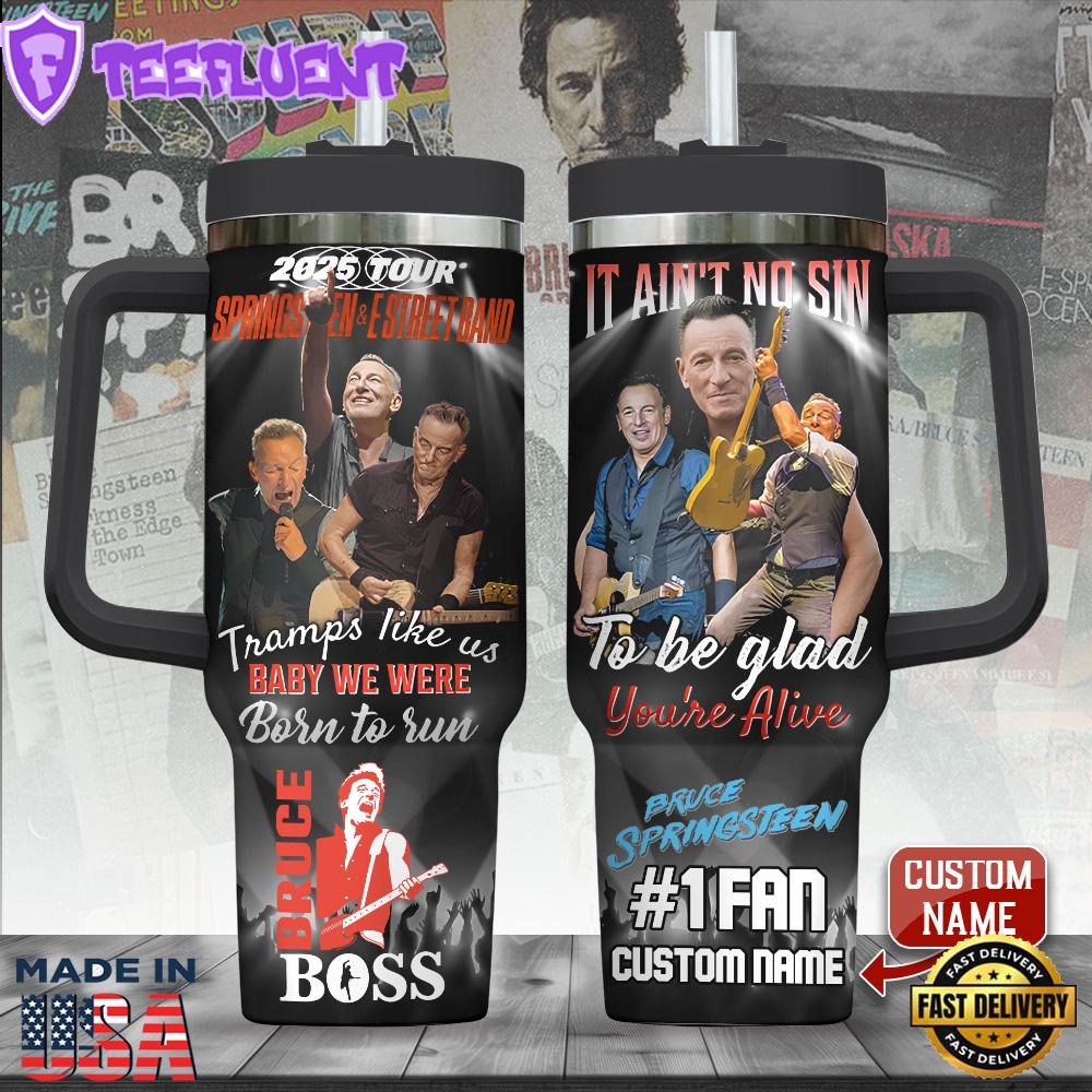 Personalized Bruce Springsteen 40oz Stanley Tumbler