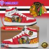 Personalized Chicago Blackhawks Nike Logo White Red Design Air Jordan 1 High Top