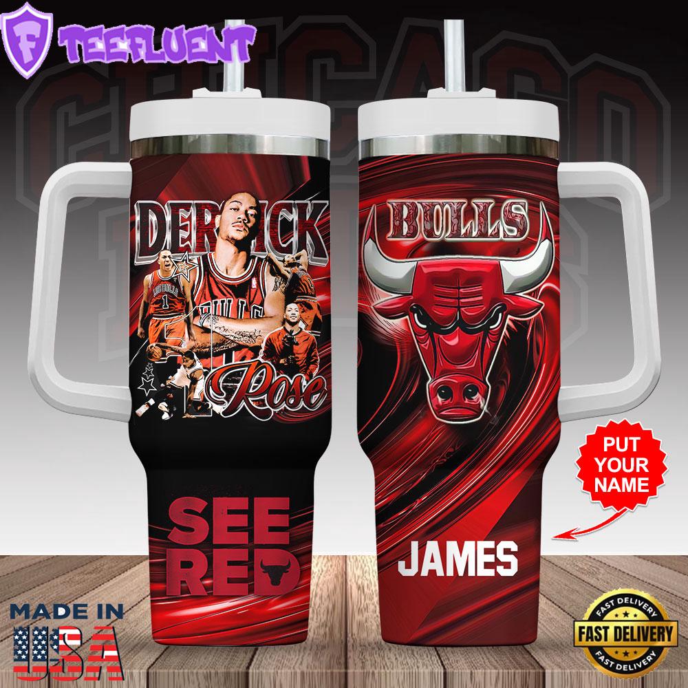 Personalized Chicago Bulls 40oz Stanley Tumbler