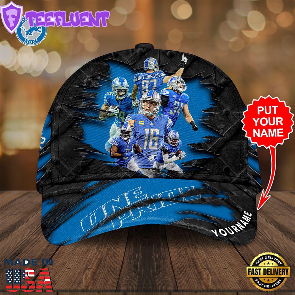 Personalized Detroit Lions Gift Summer 3D Cap Hat Gift For Fans