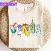Personalized Disney Princess T-Shirt with Name Belle Ariel Cinderella Tiana Disneyland Gift Gift Summer 2 Personalized Disney Princess T-Shirt with Name Belle Ariel Cinderella Tiana Disneyland Gift