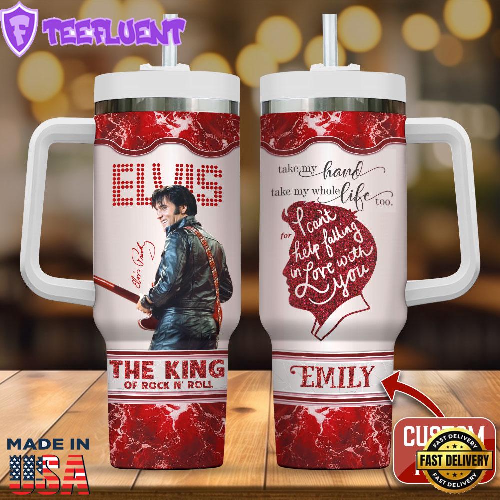 Personalized Elvis Presley 40oz Stanley Tumbler Summer For Fans