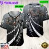 Personalized Las Vegas Raiders 3D Baseball Jersey Nfl Baseball Jersey Mascot Shirt For Fans