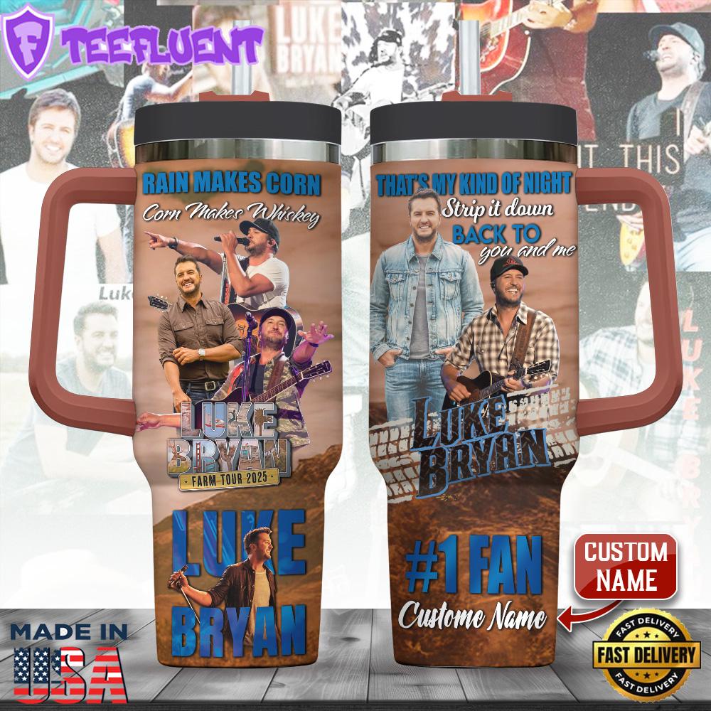 Personalized Luke Bryan 40oz Stanley Tumbler
