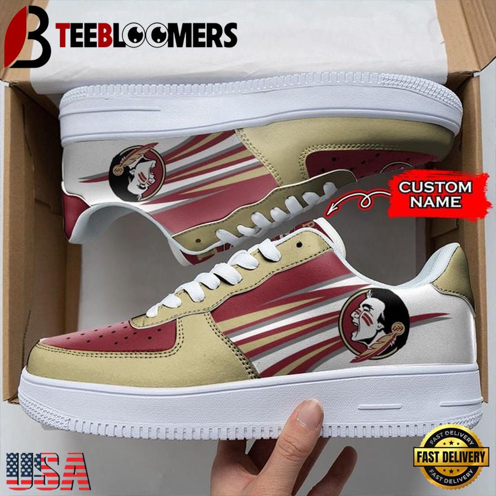 Personalized Name NCAA Florida State Seminoles Air Force 1 Shoes