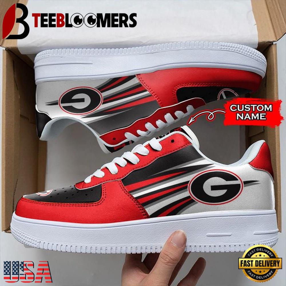 Personalized Name NCAA Georgia Bulldogs Air Force 1 Shoes