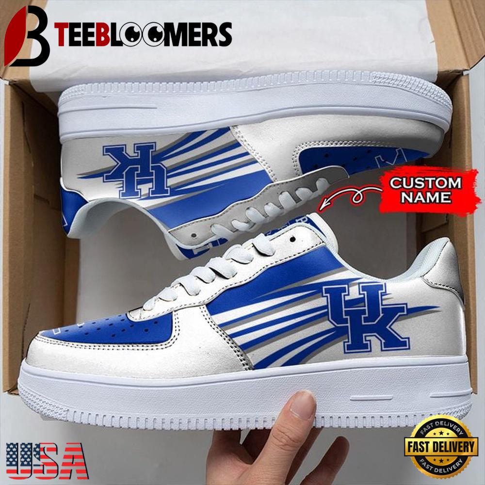 Personalized Name NCAA Kentucky Wildcats Air Force 1 Shoes