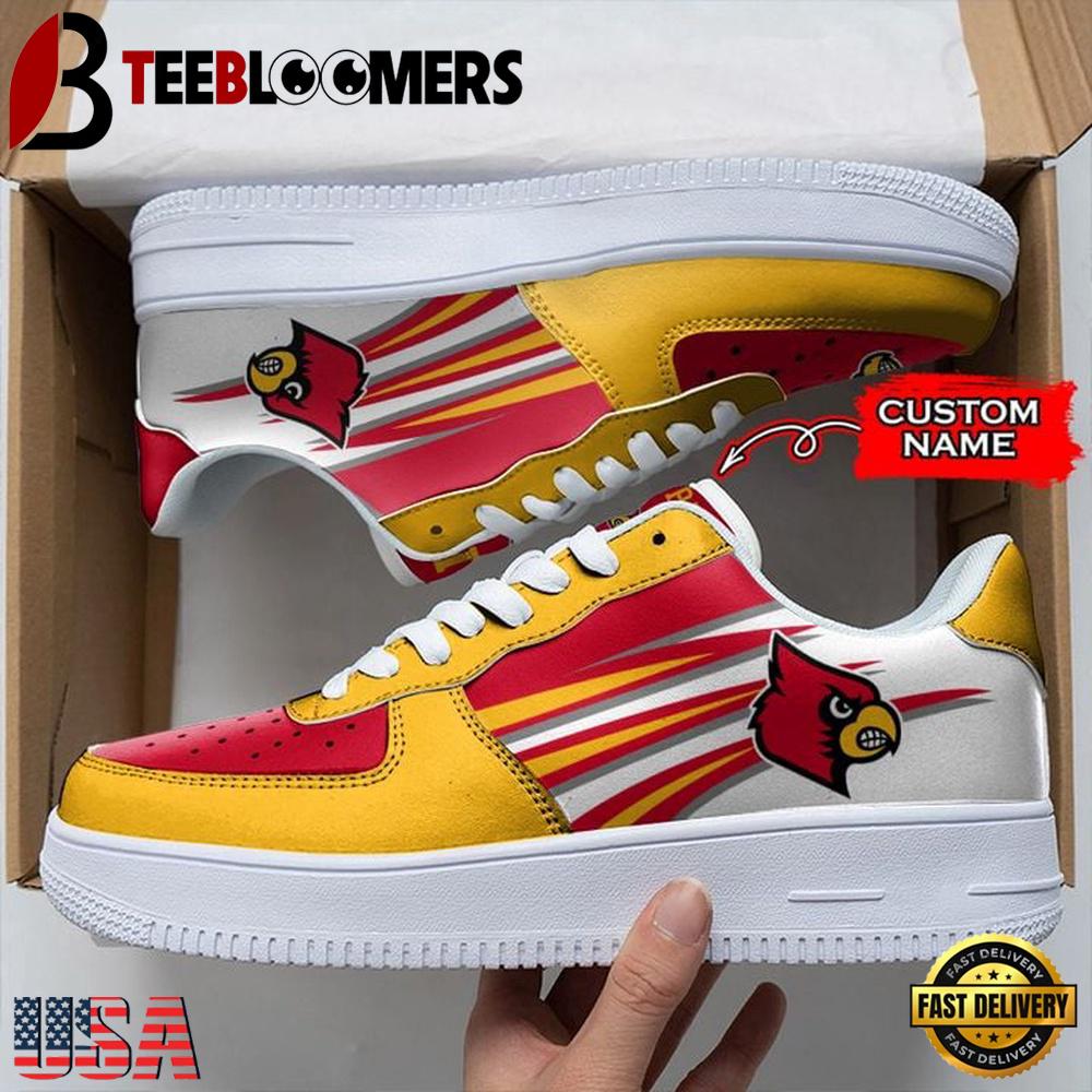 Personalized Name NCAA Louisville Cardinals Air Force 1 Shoes