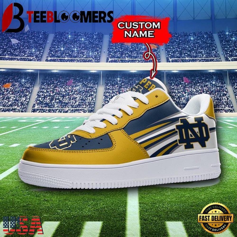 NCAA Notre Dame Fighting Custom Name Air Force 1 Shoes For Men Women NCAA Notre Dame Fighting Custom Name Air Force 1 Shoes For Men Women
