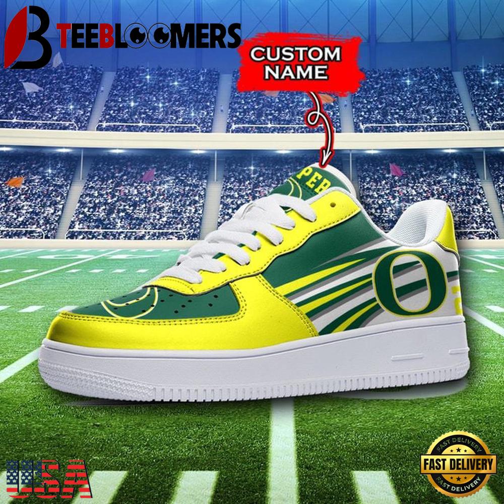 NCAA Oregon Ducks Custom Name Air Force 1 Shoes For Men Women NCAA Oregon Ducks Custom Name Air Force 1 Shoes For Men Women