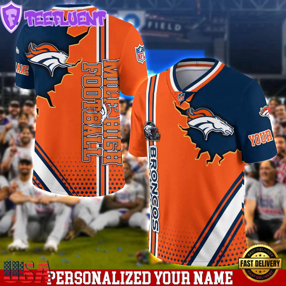 Personalized NFL Denver Broncos Team Logo Player Football Jersey