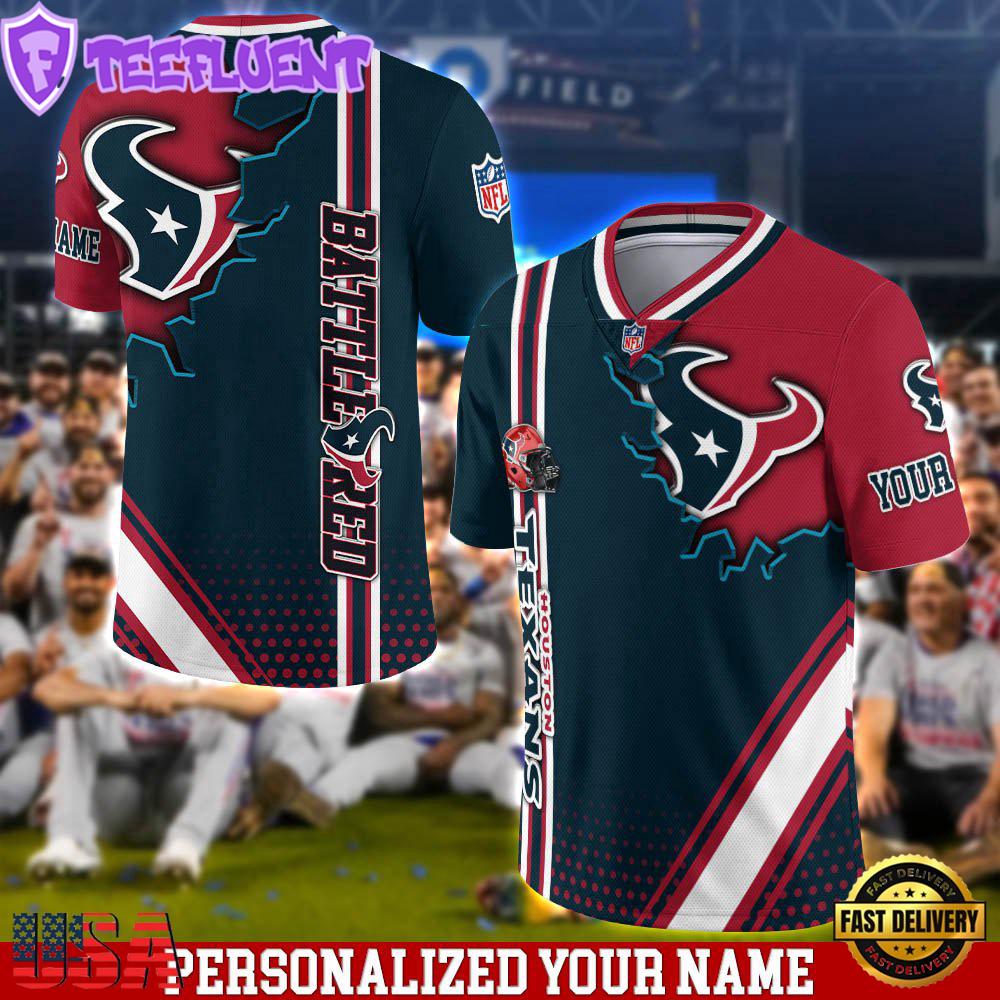 Personalized NFL Houston Texans Team Logo Player Football Jersey