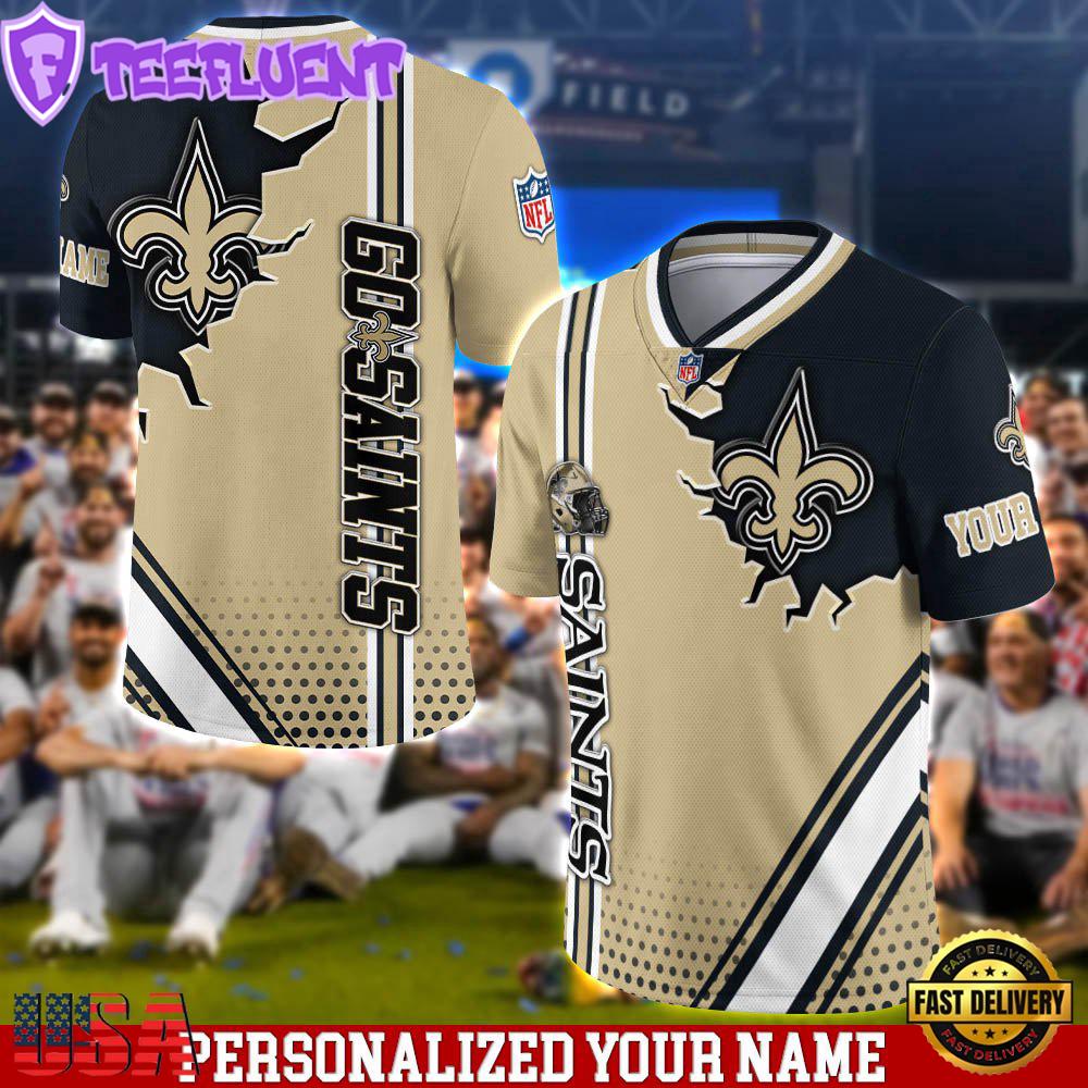 Personalized NFL New Orleans Saints Team Logo Player Football Jersey