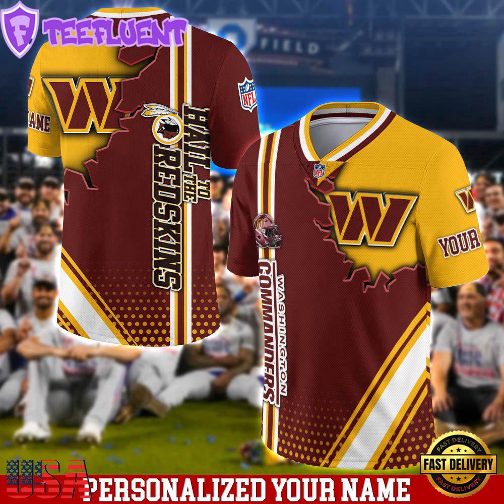 Personalized NFL Washington Commanders Team Logo Player Football Jersey