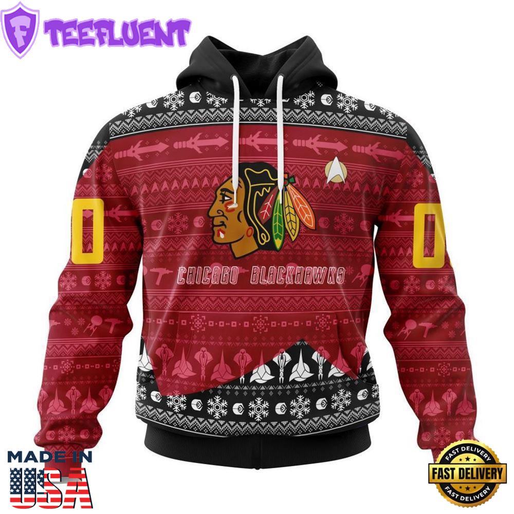 Personalized NHL Chicago Blackhawks Special Star Trek Design Hoodie