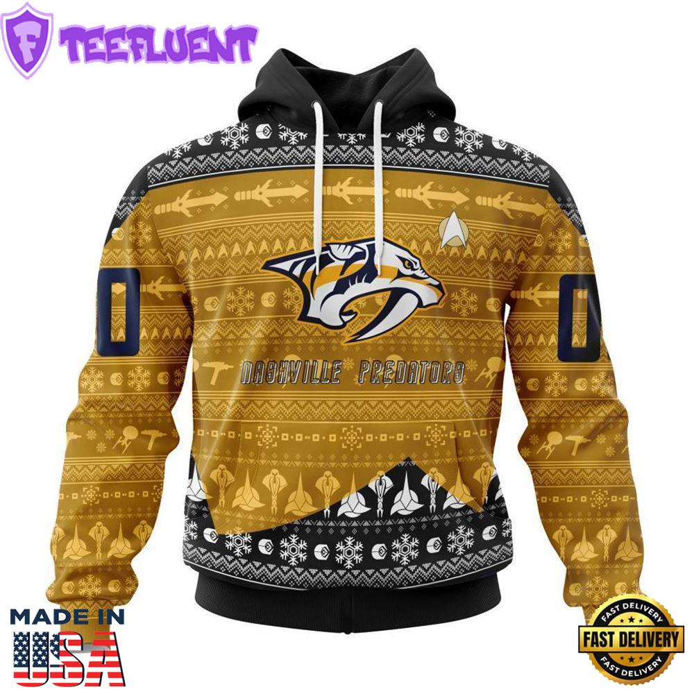 Personalized NHL Nashville Predators Special Star Trek Design Hoodie