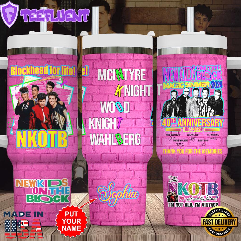 Personalized NKOTB 40oz Stanley Tumbler