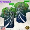 Personalized Seattle Seahawks 3D Baseball Jersey Nfl Baseball Jersey Mascot Shirt For Fans