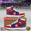 Personalized Texas Rangers Red Blue Nike Logo Design Air Jordan 1 High Top