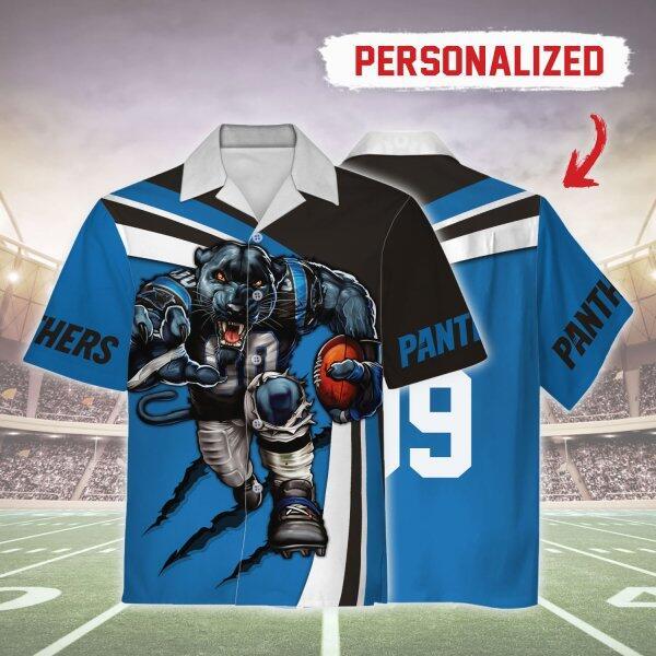 Personalized Unisex Hawaiian Shirt Carolina Panthers Football Team 3D Apparel