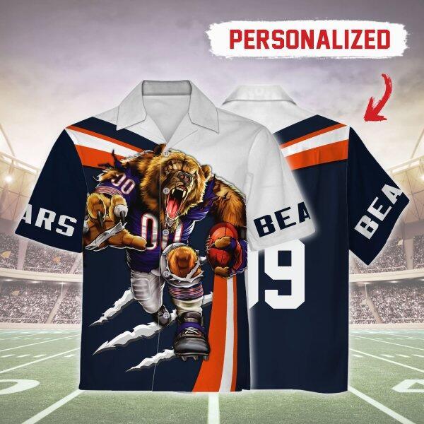 Personalized Unisex Hawaiian Shirt Chicago Bears Football Team 3D Apparel