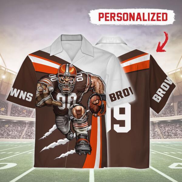 Personalized Unisex Hawaiian Shirt Cleveland Browns Football Team 3D Apparel