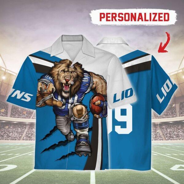 Personalized Unisex Hawaiian Shirt Detroit Lions Football Team 3D Apparel
