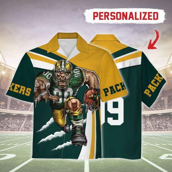 Personalized Unisex Hawaiian Shirt Green Bay Packers Football Team 3D Apparel