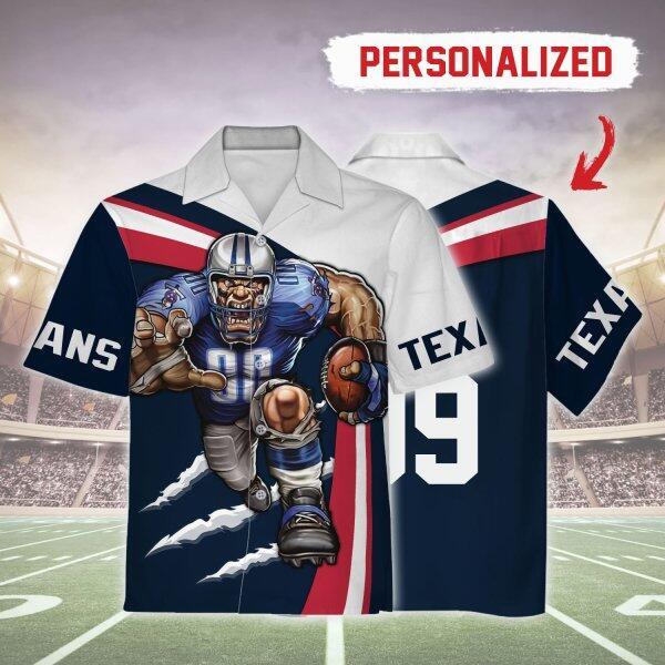 Personalized Unisex Hawaiian Shirt Houston Texans Football Team 3D Apparel