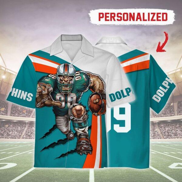 Personalized Unisex Hawaiian Shirt Miami Dolphins Football Team 3D Apparel