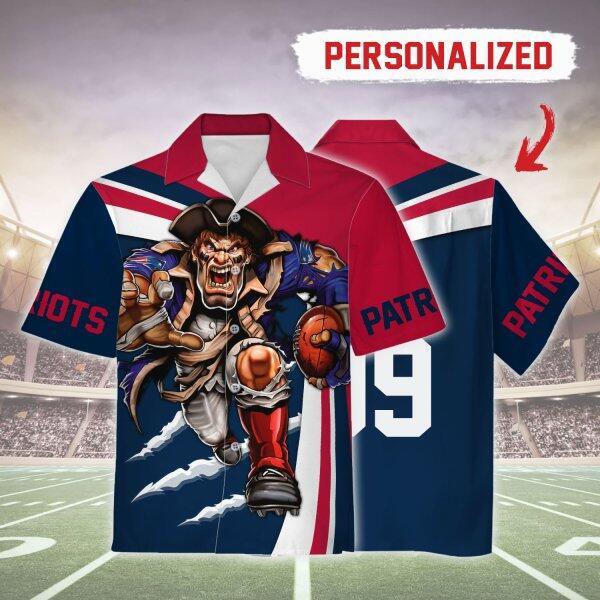 Personalized Unisex Hawaiian Shirt New England Patriots Football Team 3D Apparel