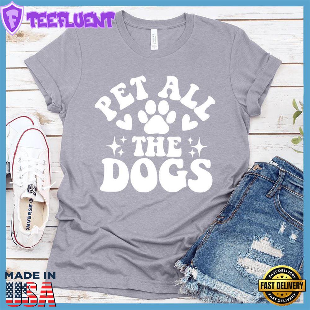 Pet All The Dogs Retro T-Shirt